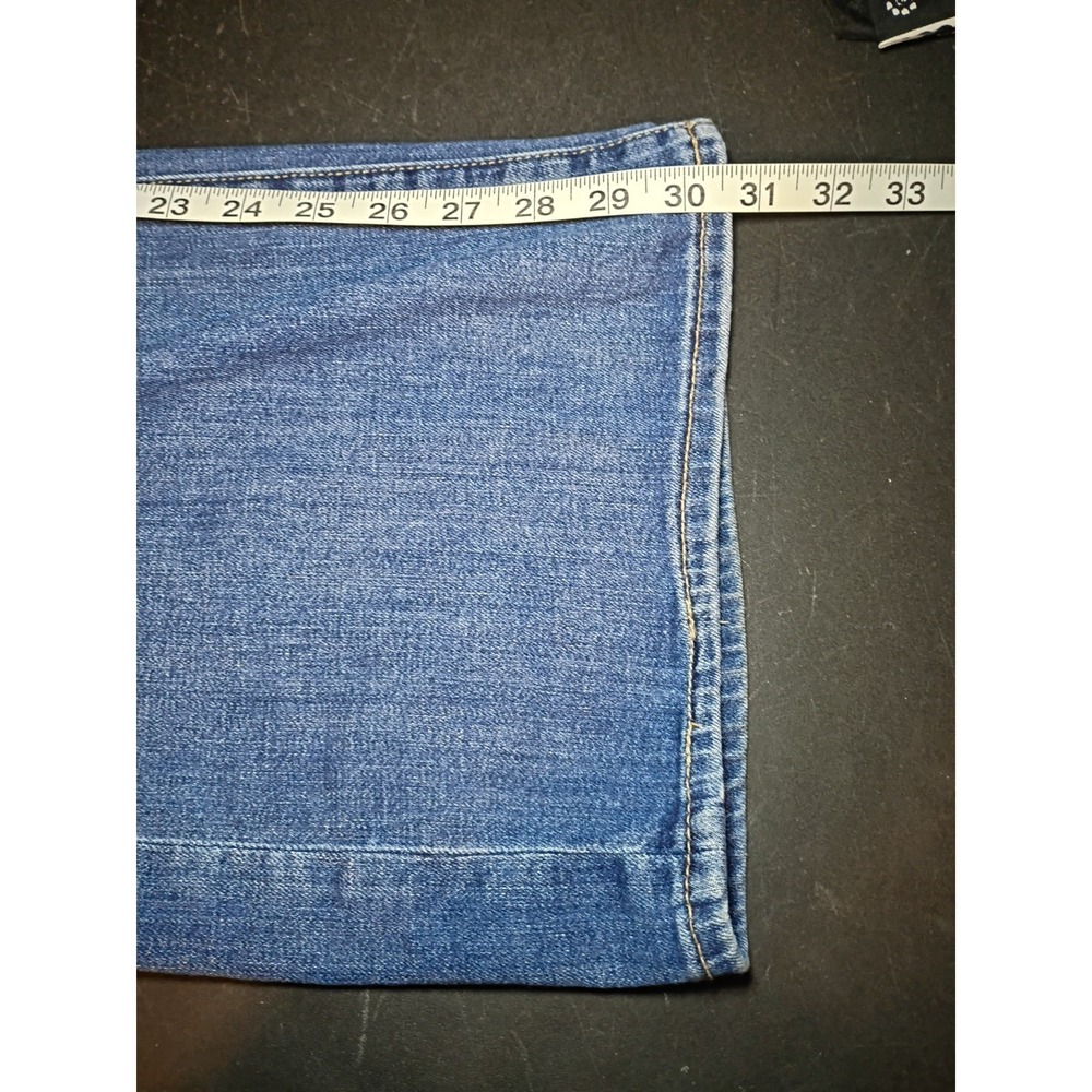 Chicos Wide Leg Jeans Womens 1R 30x31 Blue Denim High Rise Stovepipe Stretch - Picture 8 of 8